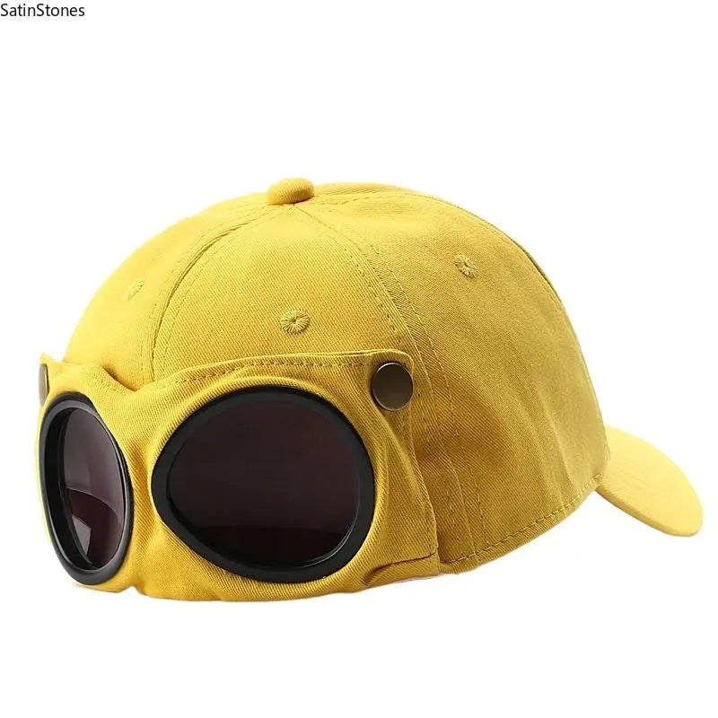 Men'S Korean-Style Pilot Baseball Cap - Personalized Glasses-Ready, Curved Visor, Casual, Everyday Daily, Sunshade for Spring & Summer, Fitted Men'S Accessories, Cool Gifts for Guys