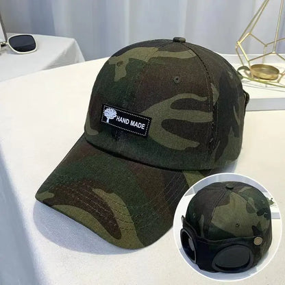 Men'S Korean-Style Pilot Baseball Cap - Personalized Glasses-Ready, Curved Visor, Casual, Everyday Daily, Sunshade for Spring & Summer, Fitted Men'S Accessories, Cool Gifts for Guys