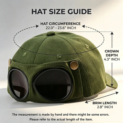 Men'S Korean-Style Pilot Baseball Cap - Personalized Glasses-Ready, Curved Visor, Casual, Everyday Daily, Sunshade for Spring & Summer, Fitted Men'S Accessories, Cool Gifts for Guys