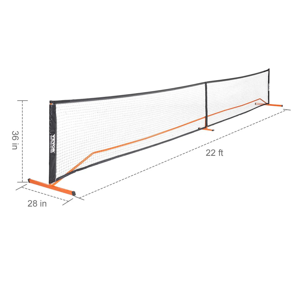 【Back to School】Vevor Regulation Size 22FT Portable Pickleball Net Set - Game Kit with Sectional Weather-Resistant Metal Frame, PE Mesh Net, Paddles, Balls, Racket Grip, Carrying Bag for Outdoor Play & Portable Setup