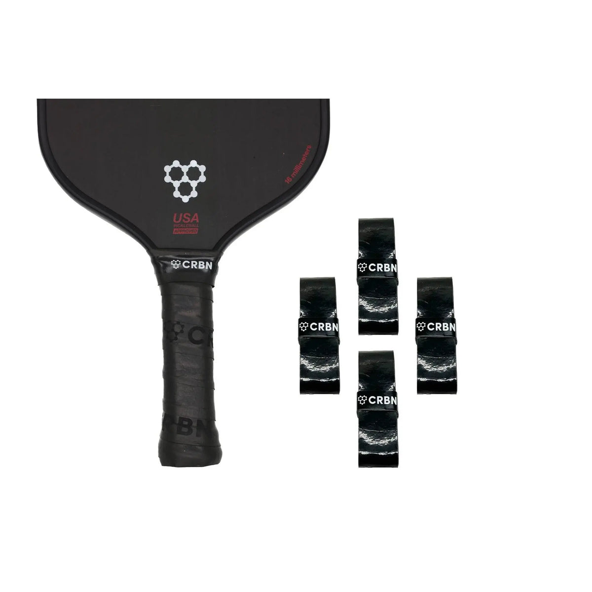 CRBN Drytec™ Pickleball Overgrips (4 Pack) for Indoor/Outdoor Pickel Ball Rackets