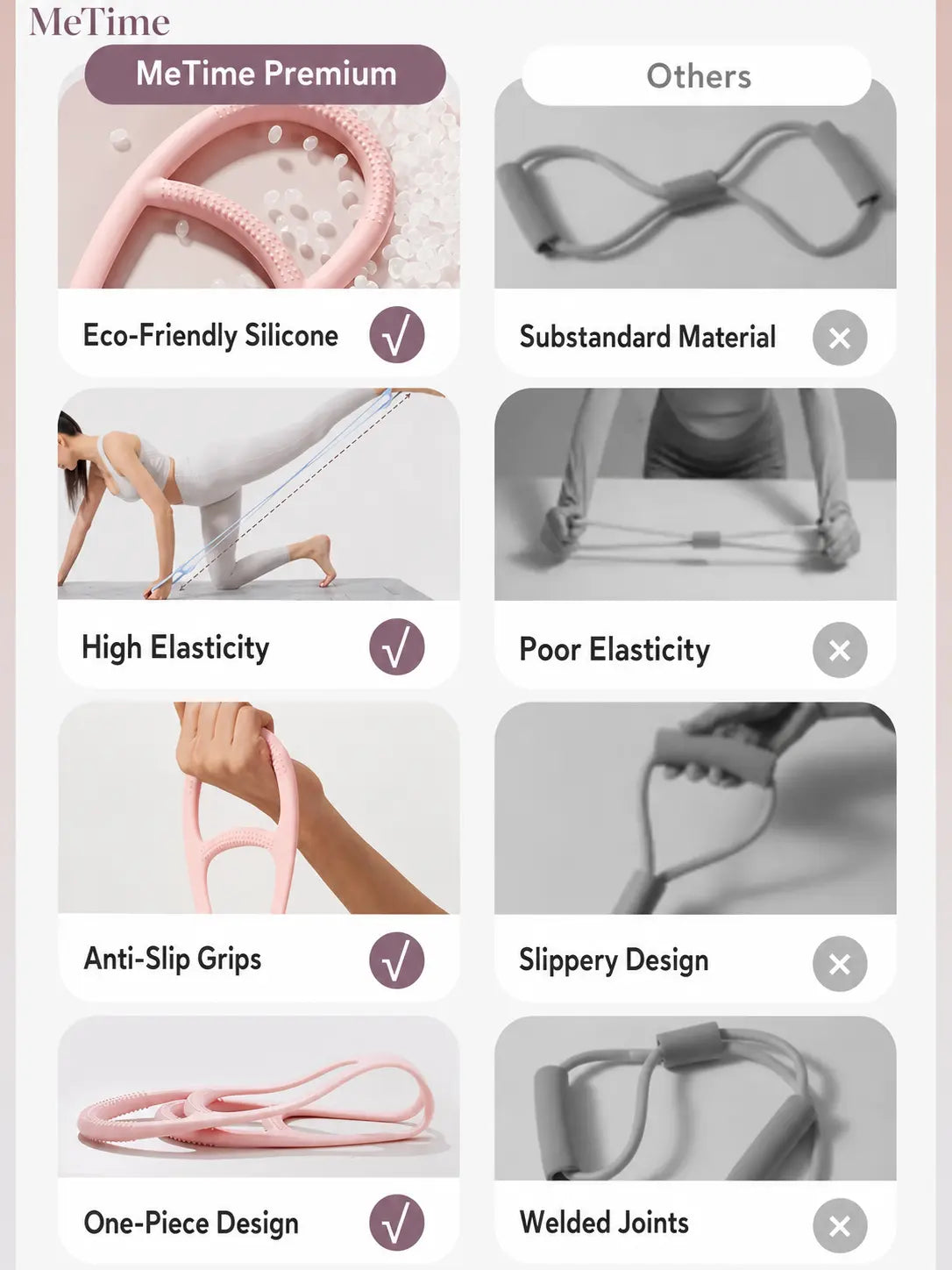 8-Shaped Resistance Bands - Unisex Fitness Training Band, 3-Level Elasticity, One Size Gym Workout Equipment for Arm & Shoulder Stretching, Portable Home Workout Home Gym Equipment