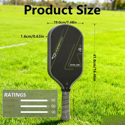 Pickleball Paddle T700 Carbon Fiber 16Mm LABS Project Style Similarity Equipment Accessory Sweet Dessert Balanced MOI Training System for Players Racket Perforated Trainer T700 Carbon Fiber Surface Pickle Ball Rocks