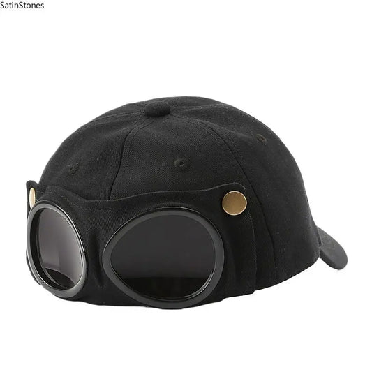 Men'S Korean-Style Pilot Baseball Cap - Personalized Glasses-Ready, Curved Visor, Casual, Everyday Daily, Sunshade for Spring & Summer, Fitted Men'S Accessories, Cool Gifts for Guys